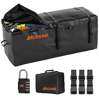 Mockins 16 Cu Ft. Black Waterproof Car Carrier Cargo Bag (58"x20"x24")