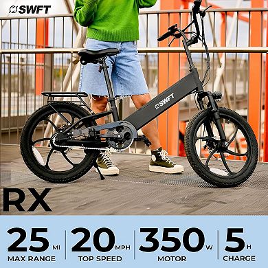 SWFT RX Electric Lightweight Bike for Adults with 3-Level Pedal Assist