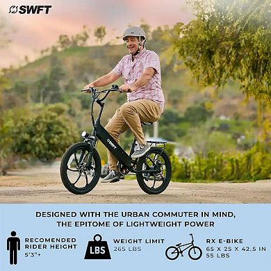 SWFT RX Electric Lightweight Bike for Adults with 3-Level Pedal Assist