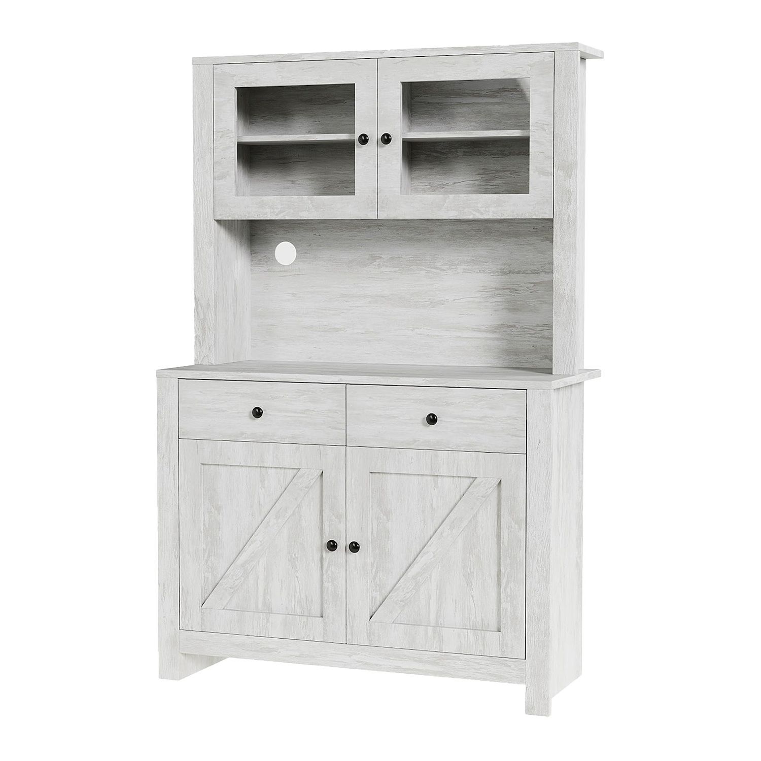 thumbnail image 2 of HOMCOM 66.5" Tall Kitchen Pantry Storage Cabinet With Microwave Stand – White, Adjustable Shelves 2 of 6