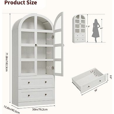IDEALHOUSE Arched Kitchen Cabinet