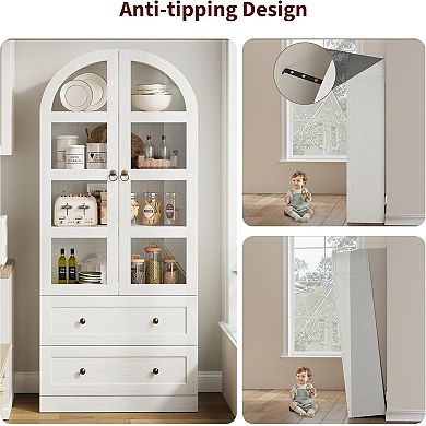 IDEALHOUSE Arched Kitchen Cabinet