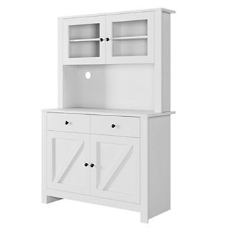 IDEALHOUSE Farmhouse Pantry with Microwave Stand