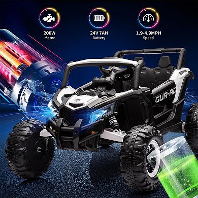 24V Kids Ride-On UTV Car, Battery-Powered Electric Vehicle with Remote Control, Spring Suspension