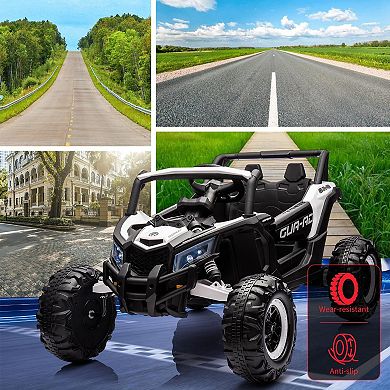 24V Kids Ride-On UTV Car, Battery-Powered Electric Vehicle with Remote Control, Spring Suspension