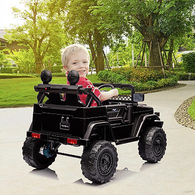 12V Ride on Truck for Kids, Battery Powered Electric Kids Car with Remote Control, Music,LED Lights