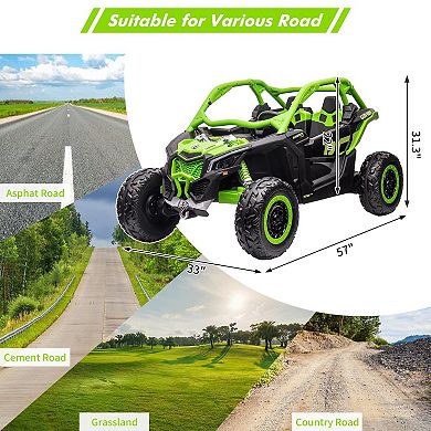2 Seats Ride-on UTV with Remote Control for Kids, 2 * 24V Batteries 4 * 200W Motor, Electric Vehicle