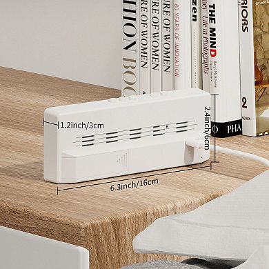 Dimmable LED Alarm Clock, 3-Level Brightness, Dual Alarms, Voice Control 6.3"x1.2"x2.4"