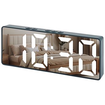 Dimmable LED Alarm Clock, 3-Level Brightness, Dual Alarms, Voice Control 6.3"x1.2"x2.4"