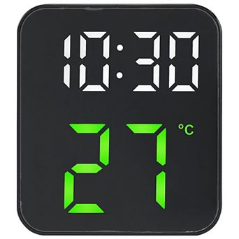 Digital Alarm Clock, Large LED Display, Three Alarms, Voice Control for Bedroom/Dorm 3.9"x1.6"x4.3"