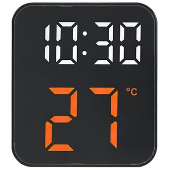 Digital Alarm Clock, Large LED Display, Three Alarms, Voice Control for Bedroom/Dorm 3.9"x1.6"x4.3"