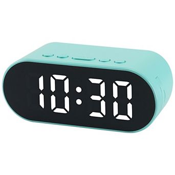 Compact Digital Alarm Clock, Small Size, Adjustable Volume, Dual Alarms for Travel 4.1"x1.6"x1.6"