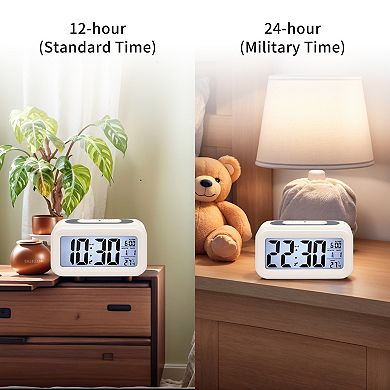 Electric Alarm Clock, Bright Colors, Backlight Gentle Wake-Up Sound for Bedroom/Dorm 5.3"x1.8"x 3.0"