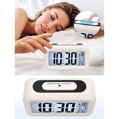 Electric Alarm Clock, Bright Colors, Backlight Gentle Wake-Up Sound for Bedroom/Dorm 5.3"x1.8"x 3.0"