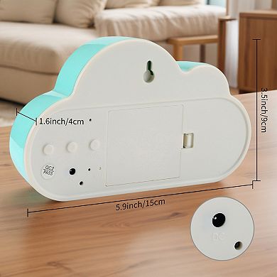 Cloud Design Alarm Clock, Three Alarms, Adjustable Brightness for Bedroom/Dorm 5.9"x1.6"x3.5"