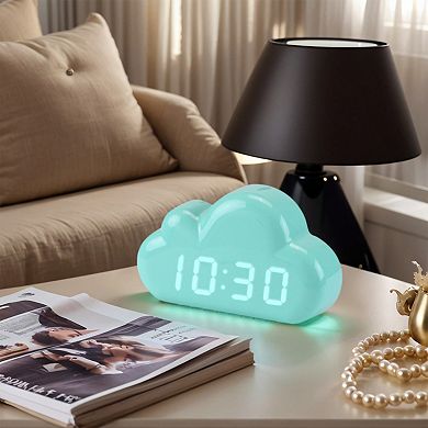 Cloud Design Alarm Clock, Three Alarms, Adjustable Brightness for Bedroom/Dorm 5.9"x1.6"x3.5"