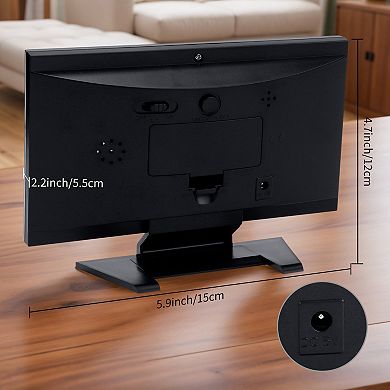 Electric Alarm Clock, Weather Forecast, Battery Backup, Simple Operation for Bedroom 5.9"x2.2"x4.7"
