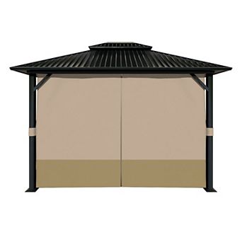 Aoodor Gazebo Curtain Replacement - Universal 4-panel Sidewalls 10' X 13'(curtain Only)