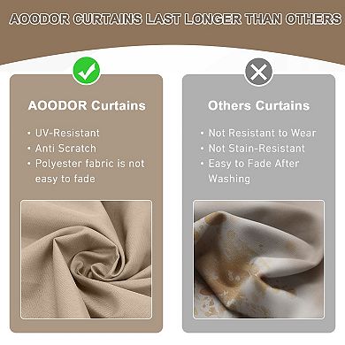 Aoodor Gazebo Curtain Replacement - Universal 4-panel Sidewalls 12' X 12'(curtain Only)