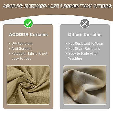 Aoodor Gazebo Curtain Replacement - Universal 4-panel Sidewalls 10' X 12'(curtain Only)