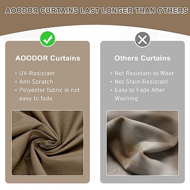 Aoodor Gazebo Curtain Replacement - Universal 4-panel Sidewalls 10' X 10'(curtain Only)