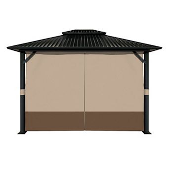 Aoodor Gazebo Curtain Replacement - Universal 4-panel Sidewalls 10' X 10'(curtain Only)