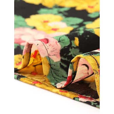 Smocked Floral Maxi Dress for Women's Boho Spaghetti Strap Long Sun Dresses