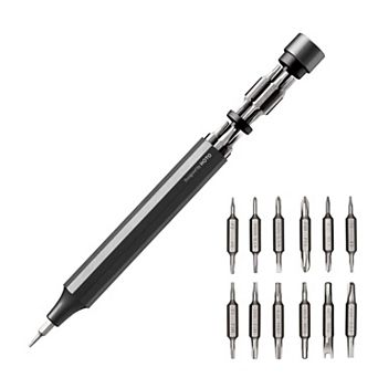 HOTO 24-in-1 Precision Manual Screwdriver Tool, Magnetic, EDC Pen Screwdriver for Eyeglasses
