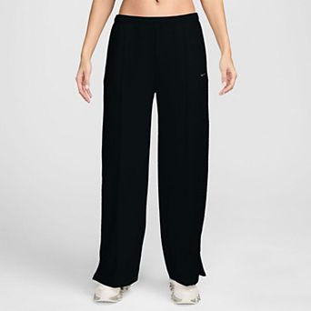 Women's Nike Studio Fleece Plush Mid-Rise Wide Leg Pants