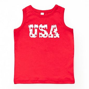 The Juniper Shop USA Distressed Stars Youth Tank Top