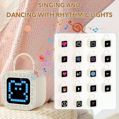 Karaoke Adults, with 2 Wireless Microphones and Screen, Gifts Adults, Karaoke Microphone with Lights