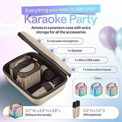 Karaoke Karaoke and/ 2 Wireless Microphones - Sound Kareoke and Speaker Speaker and Microphone Set