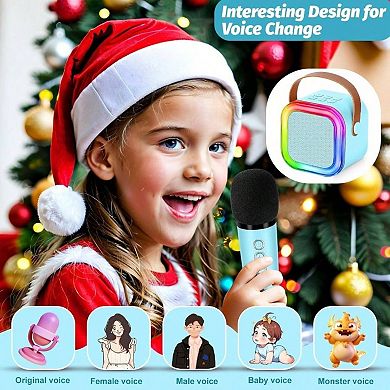 Karaoke, Toys, Karaoke Microphone Wireless, Gifts 4, 5, 6, 8, 9, 10 Year Old Toys Blue