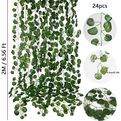 24 Pack 168 Feet Artificial Ivy Garland Fake Hanging Vines for Room Decor Artificial Greenery
