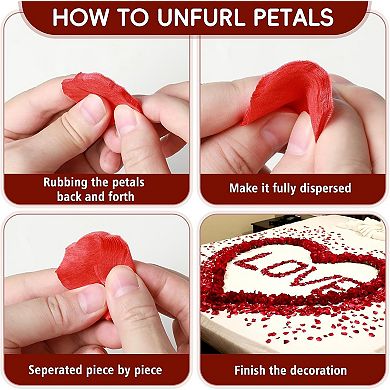 1200 PCS Artificial Silk Rose Petals Decoration