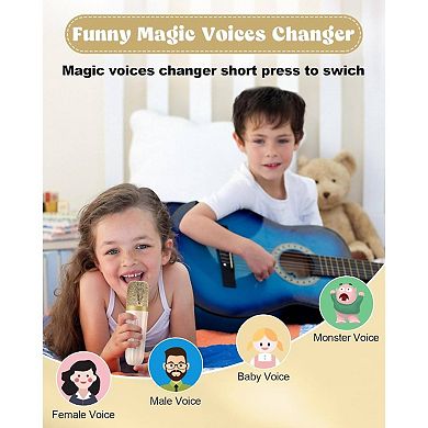 Karaoke with 2 Wireless Microphones, Toys Portable Speaker Adults, Toys 4 5 6 8 9 10 12 Year Old Bir