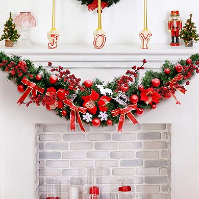 12 Pack Artificial Red Berry Stems Branches, Fake Burgundy Berry Picks Holly Berries for Christmas
