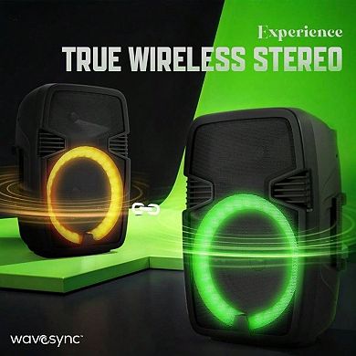 Bluetooth Speaker Microphone Karaoke Battery Portable Rechargeable Sound Audio Powerful