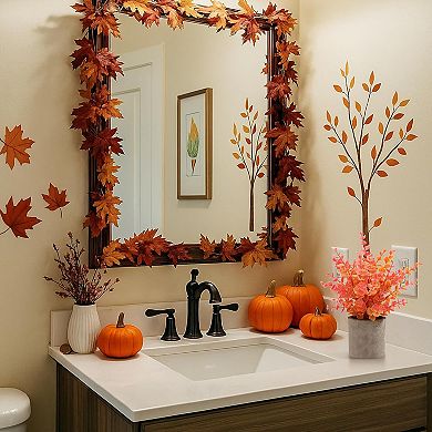 2 Pack Fall Small Fake Plants Eucalyptus Potted Artificial Plants Fall Decorations for Home