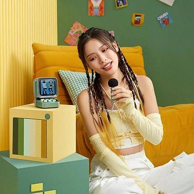 Bluetooth Karaoke Speaker with RGB Keyboard and Mini Mic for Gaming and Singing