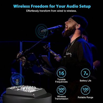 Bluetooth Wireless Microphone Battery PA System Sound Audio High-Quality Consumer Electronics Device
