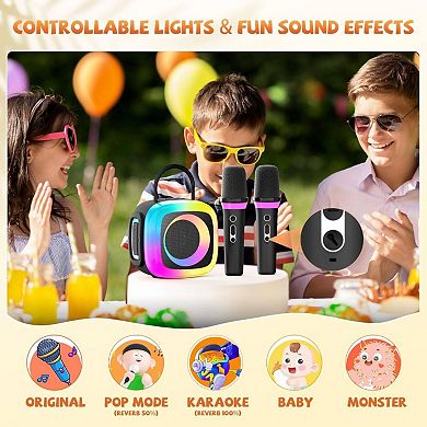Karaoke Adults: Portable Speaker with 2 Wireless Microphones and - Singing Karaoke Ages 4 - 12+ Year