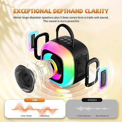 Karaoke Adults: Portable Speaker with 2 Wireless Microphones and - Singing Karaoke Ages 4 - 12+ Year