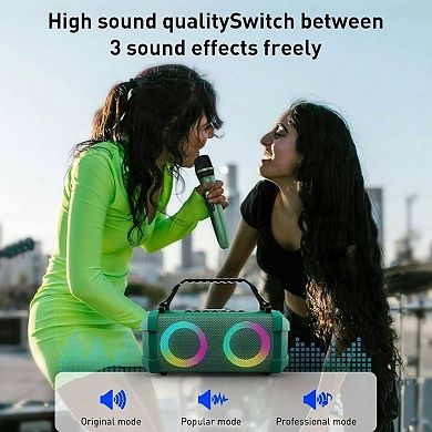 Bluetooth Wireless Speaker Microphone Karaoke Battery Portable Sound Professional Consumer Product