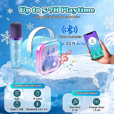 Bluetooth Wireless Speaker Microphone Karaoke Portable Voice Sound Audio Powerful Compact