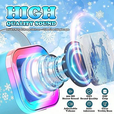 Bluetooth Wireless Speaker Microphone Karaoke Portable Voice Sound Audio Powerful Compact