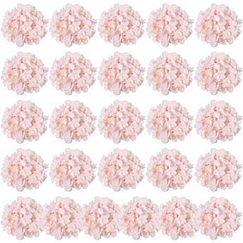 26 pc Hydrangea Artificial Flowers Pink Silk Flowers Artificial Flowers Heads