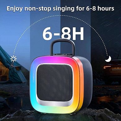 2025 Upgrade Karaoke, Portable Speaker with 2 Wireless Microphones Adults with Lights, Karaoke All S