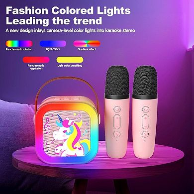 HIFI Audio Mini Karaoke with 6 Colorful Lights for Kids - 8 Hour Playback