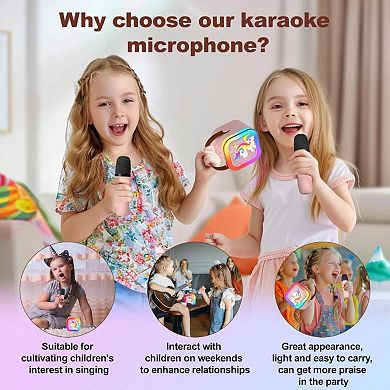 HIFI Audio Mini Karaoke with 6 Colorful Lights for Kids - 8 Hour Playback